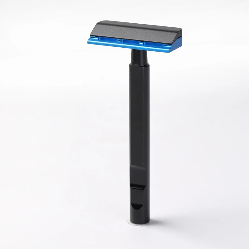 YAQI Color negro y azul Tachi (versión de aluminio) Maquinilla de afeitar de seguridad ligera de un solo filo
