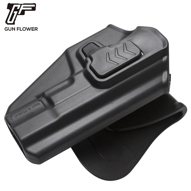 Funda OWB para pistola CZ 75B 75 Campact, CZ P10C, CZ P09, funda de polímero de liberación de índice táctico con paleta, mano derecha, bolsas para pistola