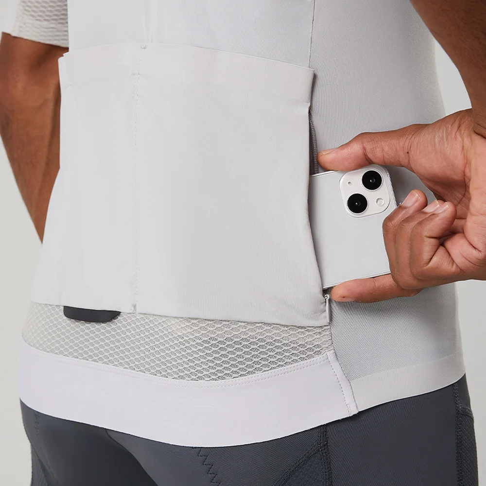 YKYWBIKE-Camiseta de manga corta para ciclismo, camisa YKK con cremallera, tela Coldback UPF 50 +, Verano
