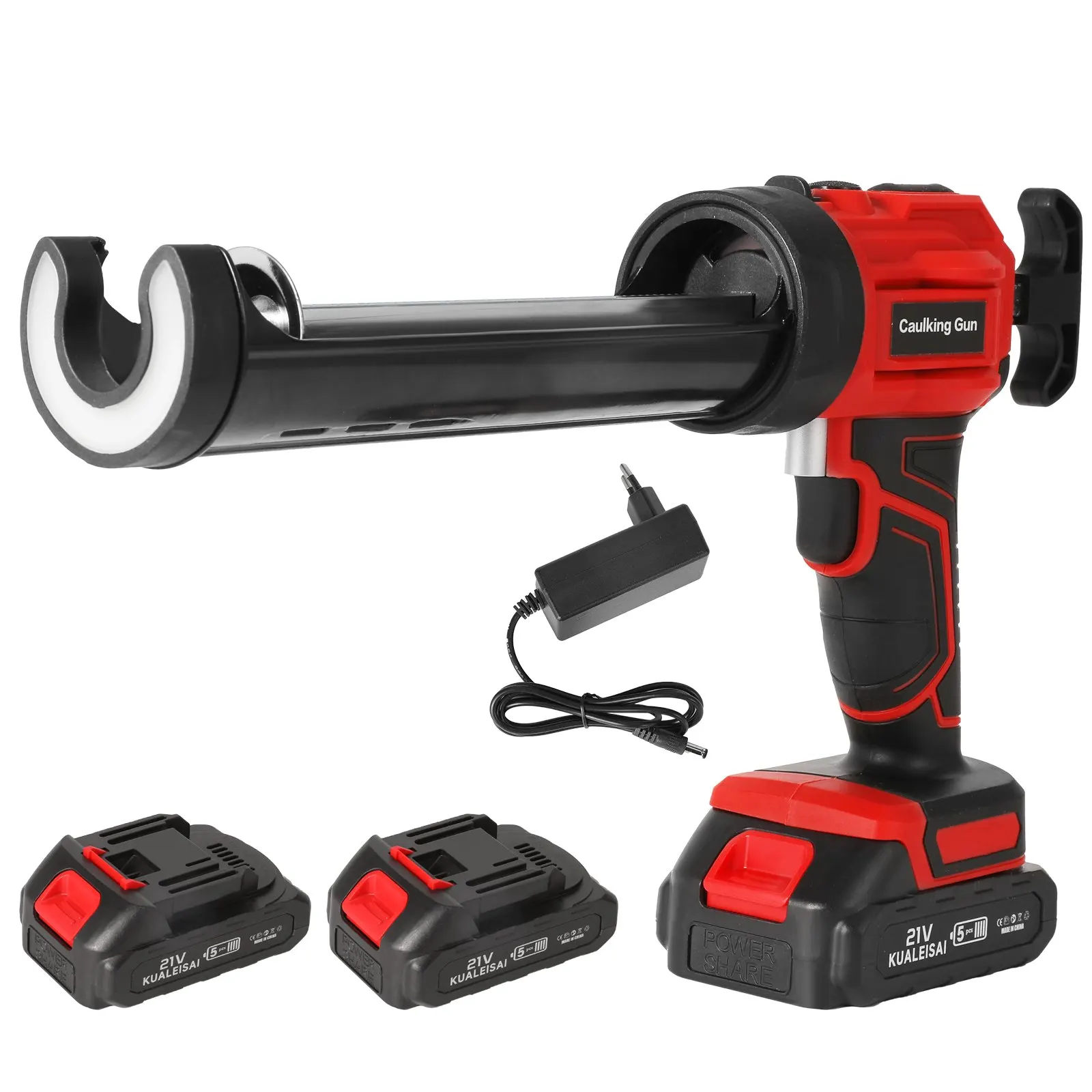Pistola de calafateo inalámbrica de 18V/20V, 4 velocidades variables, reverso automático, antigoteo, luz de trabajo LED de 450LM, compatible con Makita BL1815 BL1860, pistola selladora de 300ml/10oz para sellado de ventanas y paredes