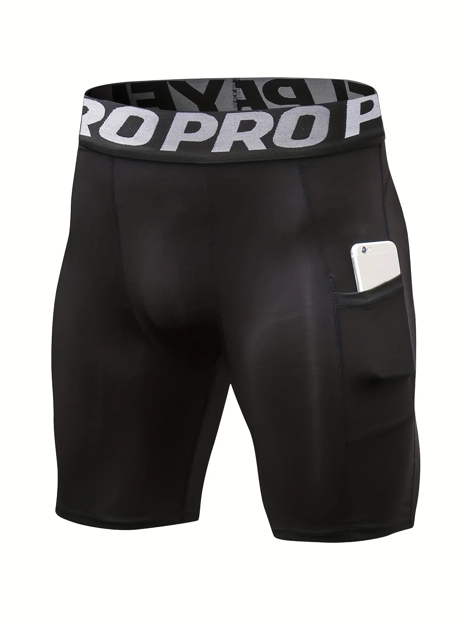 Paquete de 3 pantalones cortos de compresión para hombre con bolsillo, pantalones cortos de LICRA para correr, deporte, entrenamiento atlético, ropa interior de rendimiento
