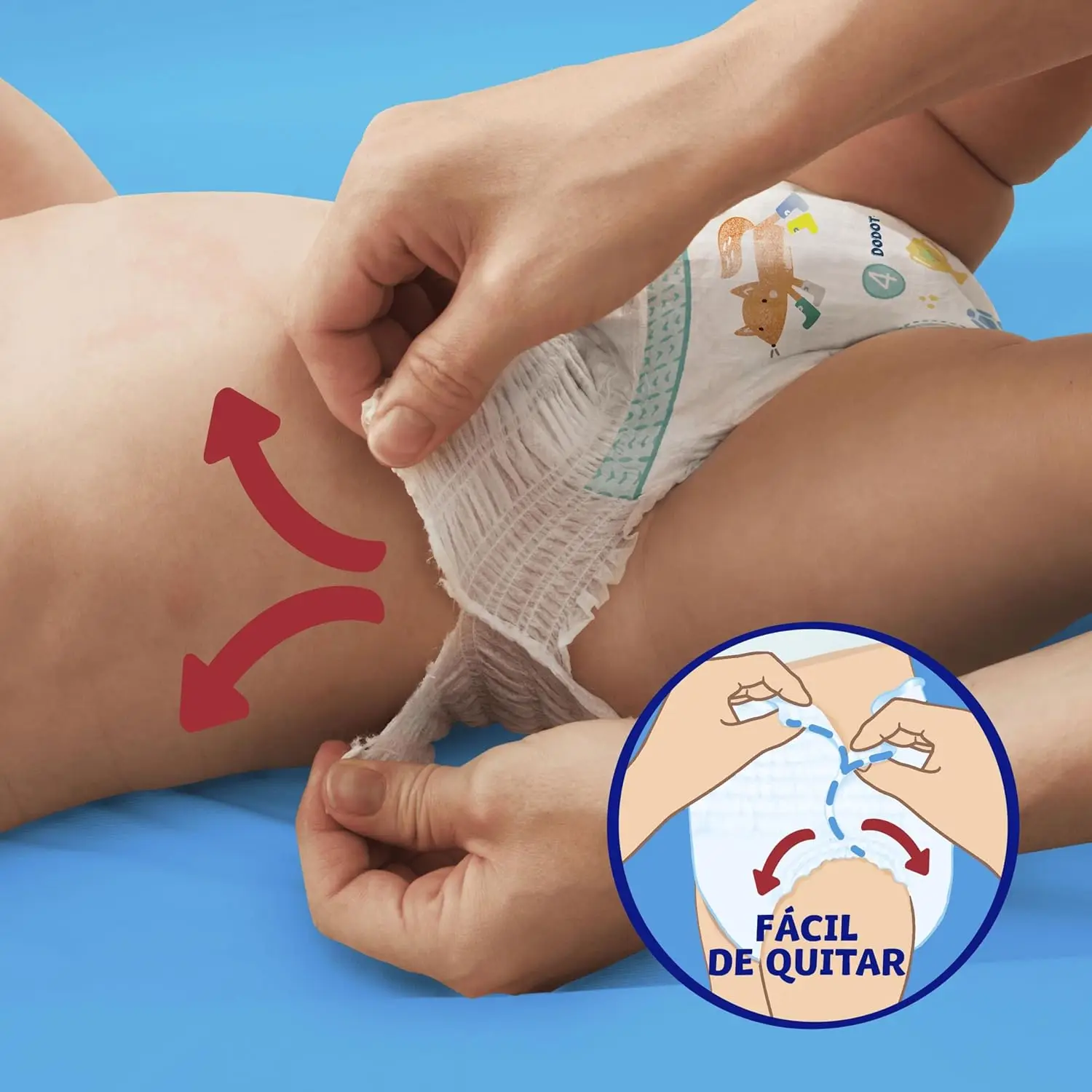 Dodot Bebé Pants Pañales, Talla 6, 13-19 kg, 74 Pañales, Pañal-Braguita con Ajuste 360° Anti-Fugas, Pack Mensual