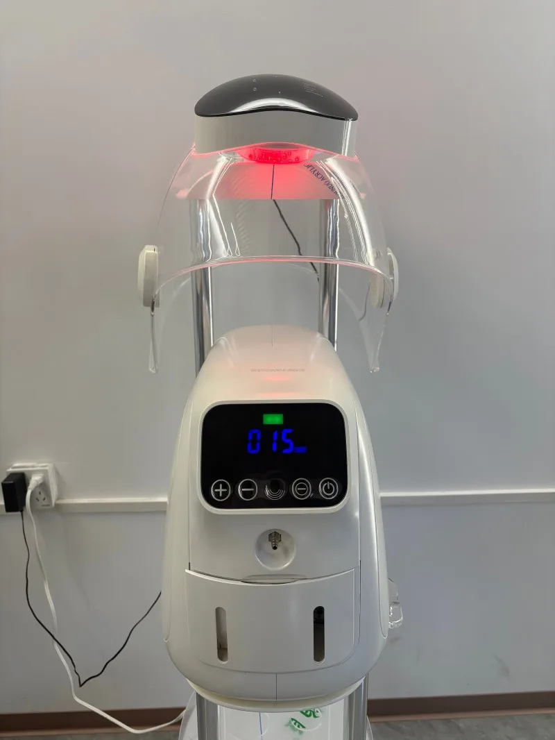 Máquina de Terapia de Oxígeno O2toderm, Equipo Facial de Oxígeno de Alto Flujo con Domo LED, Superventas