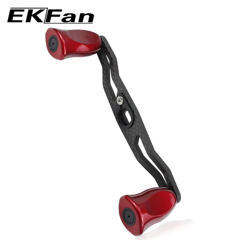 EKfan-mango de carrete de pesca de fibra de carbono, perilla de Gel de sílice, traje para DAI & SHI, carrete de Baitcasting, accesorio de pesca, 120MM