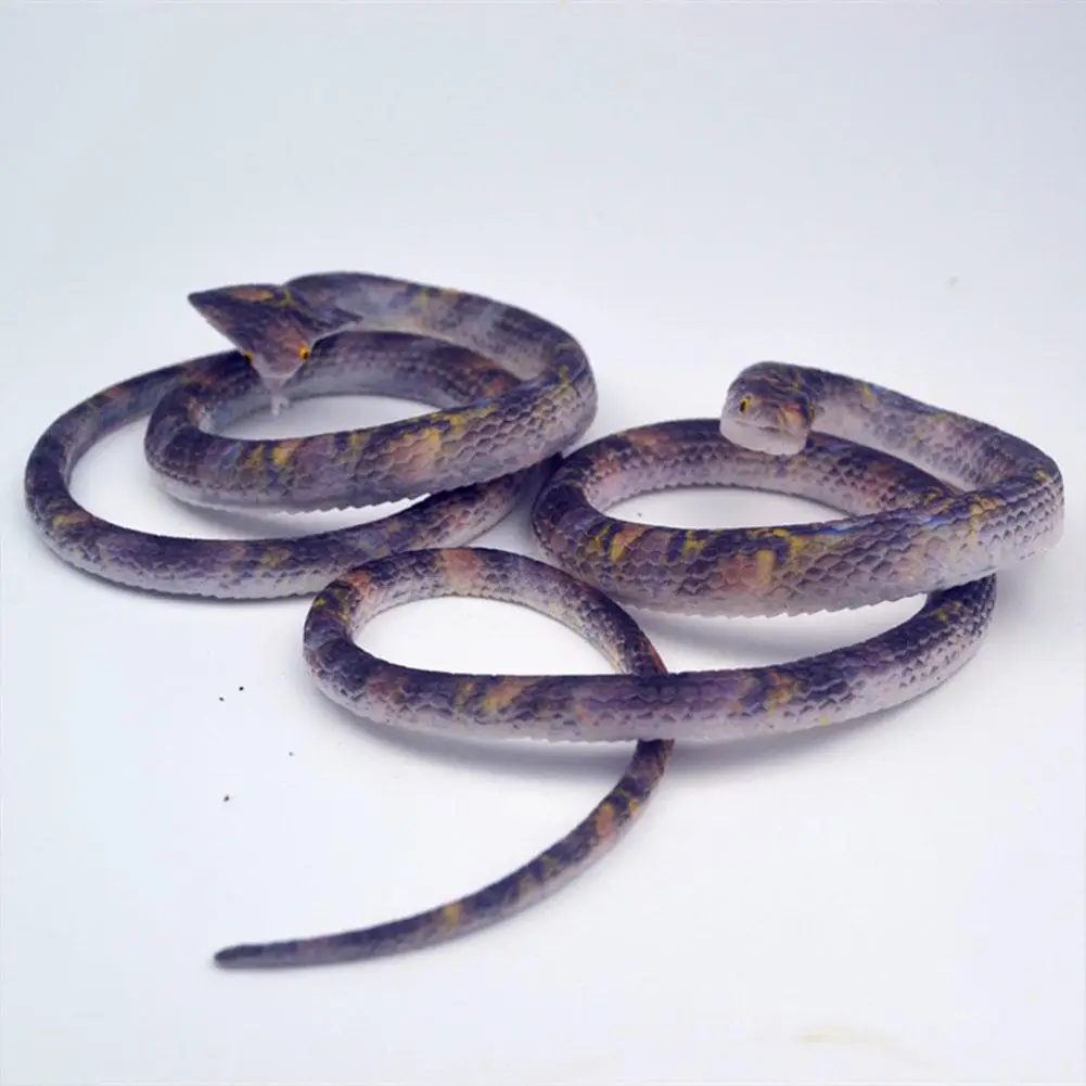 Serpiente de goma grande falsa de 70cm con línea, juguete de broma de simulación, broma realista para asustar, regalo, juguetes de broma para niños