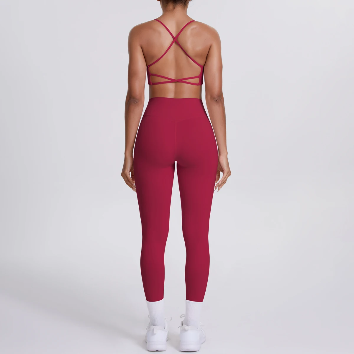 Traje de Yoga, conjunto deportivo para gimnasio, Sujetador deportivo sin costuras de alto impacto, pantalones ajustados de cintura alta y caderas para glúteos de melocotón, ropa deportiva para mujer
