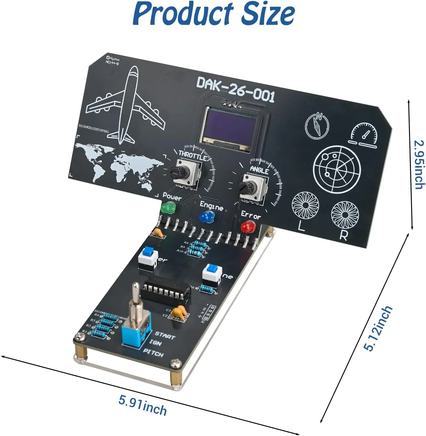 Simulador de Vuelo DIY: Proyecto de Soldadura con Pantalla LCD y Efectos de Sonido, Control de Aceleración y Ángulo, Kit de Electrónica STEM para Adolescentes y Estudiantes