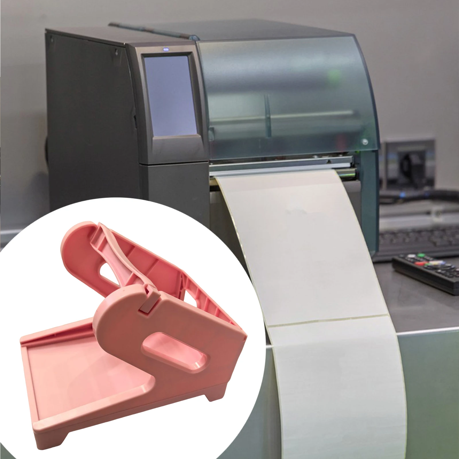 Portaetiquetas, accesorios para impresora de escritorio, suministros, soporte de etiquetas de envío para rollos y etiquetas plegables, supermercado, fábrica y oficina