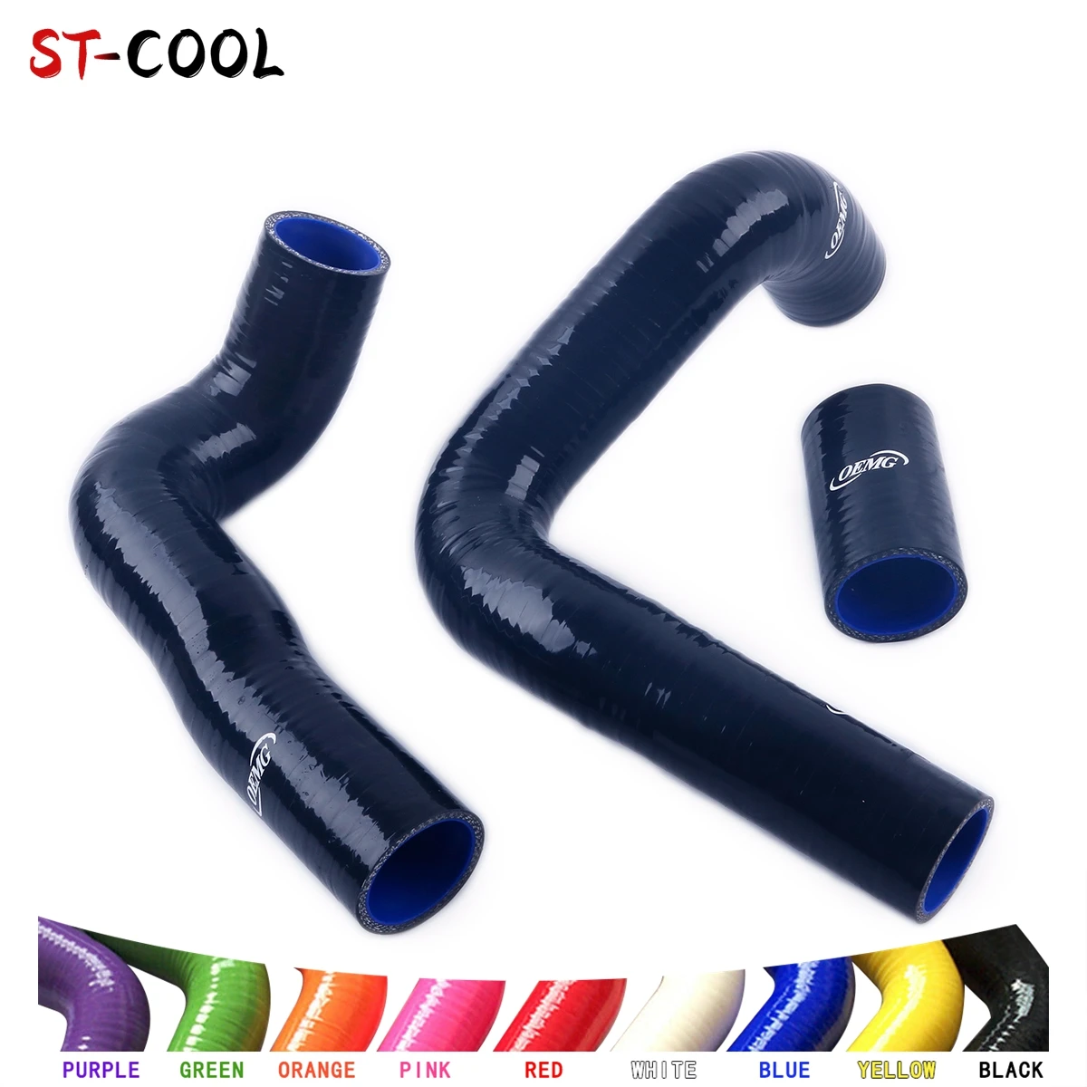 Mangueras de intercooler para Mitsubishi Pajero 2 MK2 W20 V26 4M40 2.8 TD Shogun LWB, kit de tubos de silicona, tubería de 4 capas, 3 piezas, 11 colores.