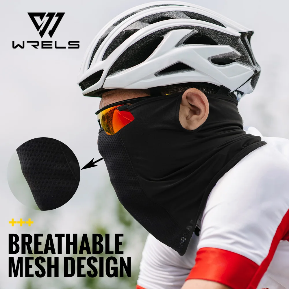 WRELS 1/2/3 PCS Mascarilla Facial de Ciclismo, Transpirable, de Secado Rápido, Protección Solar, Contra Viento y Polvo, con Función de Enfriamiento y Absorción de Humedad