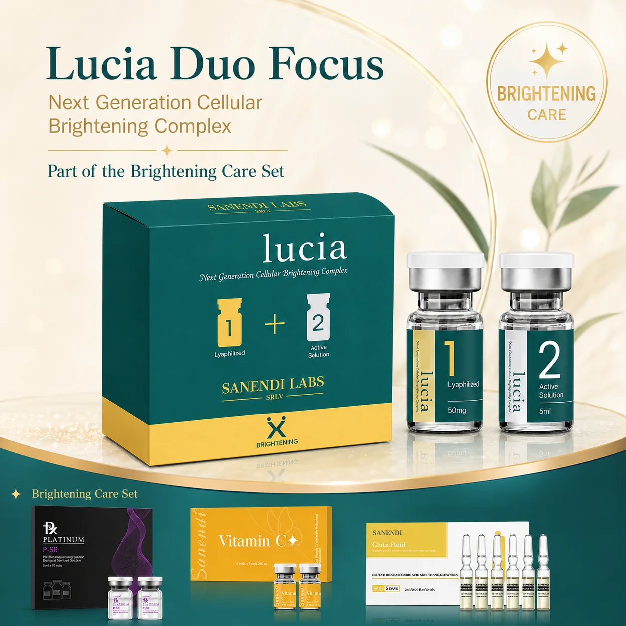 SANENDI MESOseries Set para una Piel Radiante, Sérum Potenciador de la Piel con GSH y Vitamina C para el Rostro, Sérum Demapen, Solución Hidratante para una Piel Radiante, Cuidado de la Piel Coreano