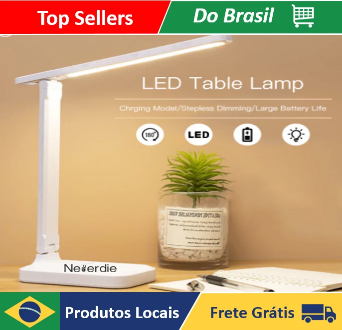 Lámpara de lectura legible táctil ajustable de 16 LED con 3 modos para cama lateral/mesa/estudio-Neverdie