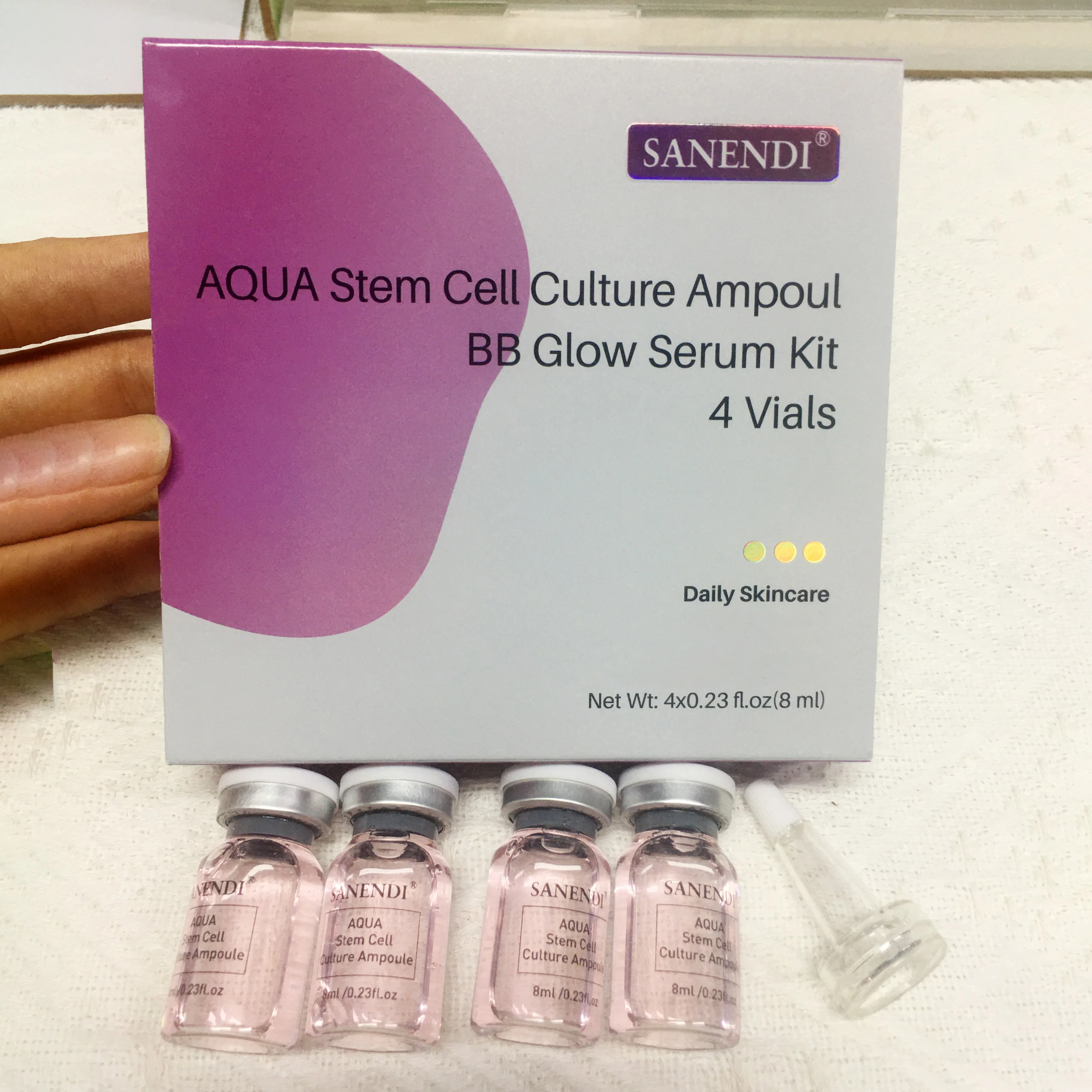 Suero de Ácido Hialurónico con ADN de Salmón AQUA Sanendi, Péptidos, Vitamina C, Ampolla VE, Esencia Hidratante y Suavizante, Belleza, Cuidado de la Piel Coreano