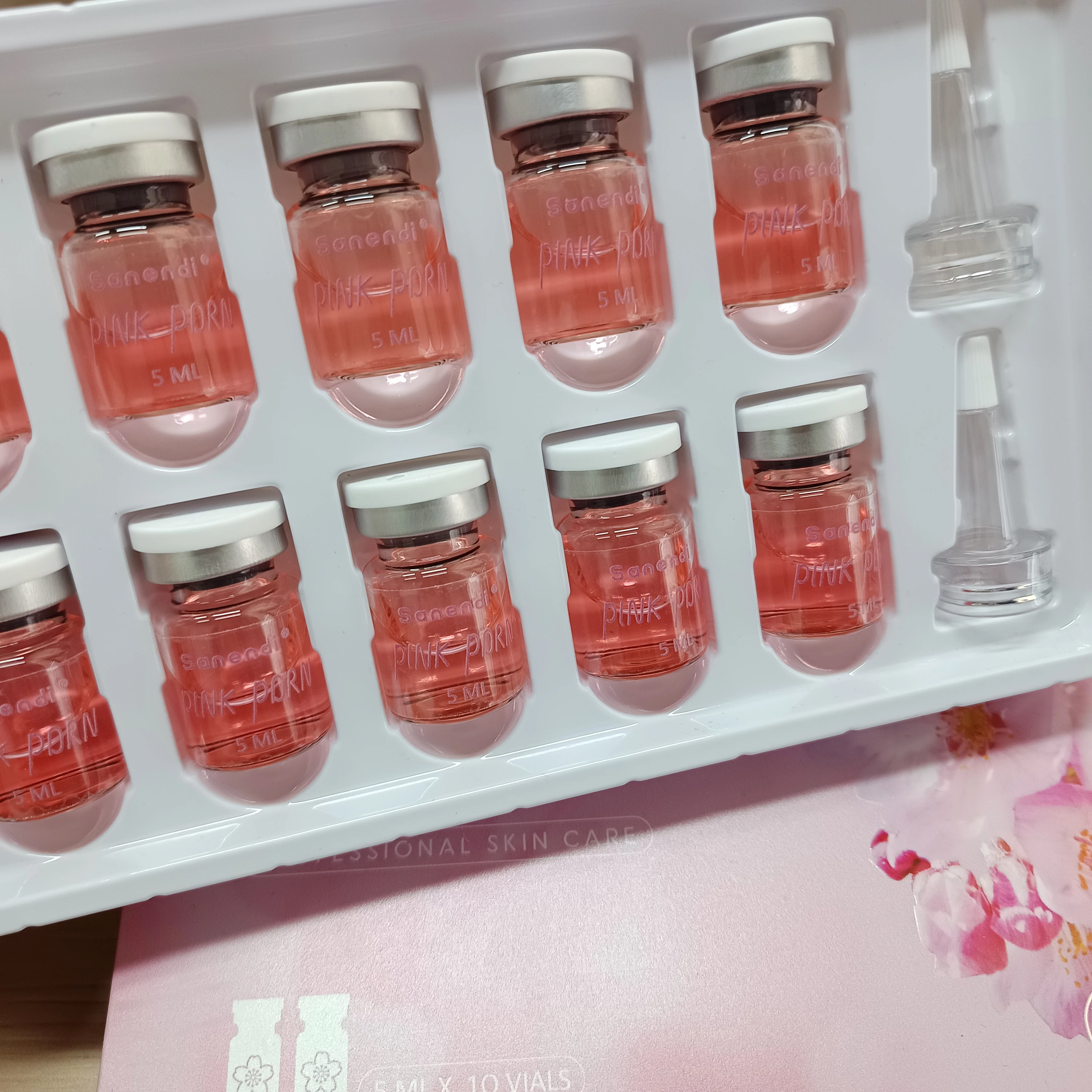 SANENDI 2026 - Sérum Rosa PDRN, Cóctel Facial, Esencia Hidratante, Solución Líquida, Cuidado de la Piel Coreano, Glow Recipe, 5ml*10 viales