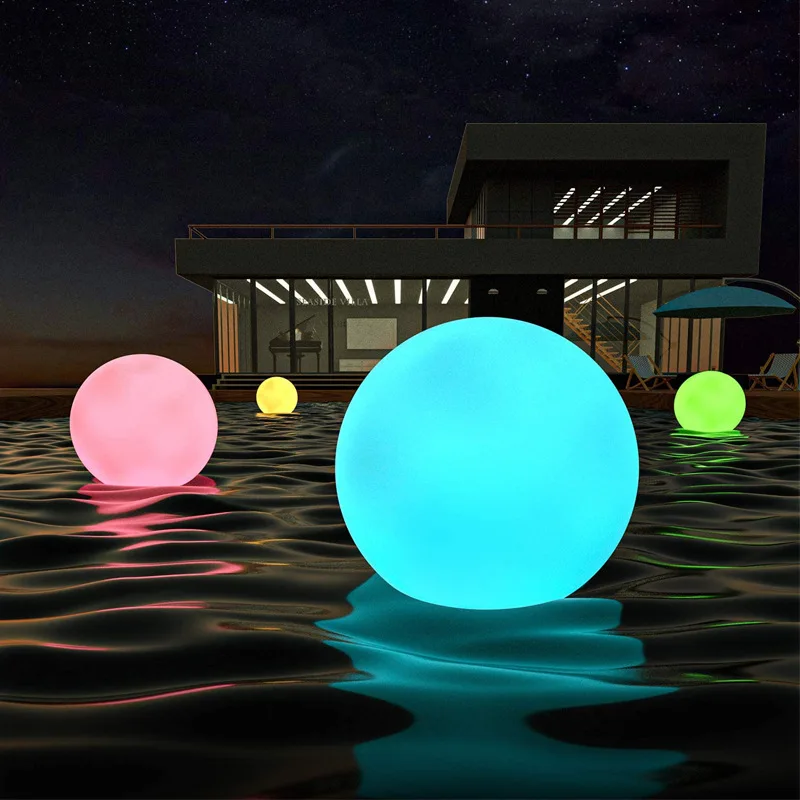 Bola flotante Solar, luz para piscina, lámpara de globo impermeable para césped, decoración para fiesta en casa y jardín, bola de luces flotantes solares