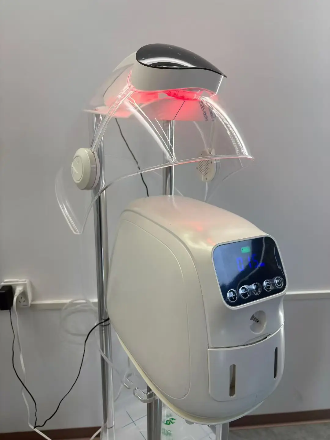 Máquina de Terapia de Oxígeno O2toderm, Equipo Facial de Oxígeno de Alto Flujo con Domo LED, Superventas