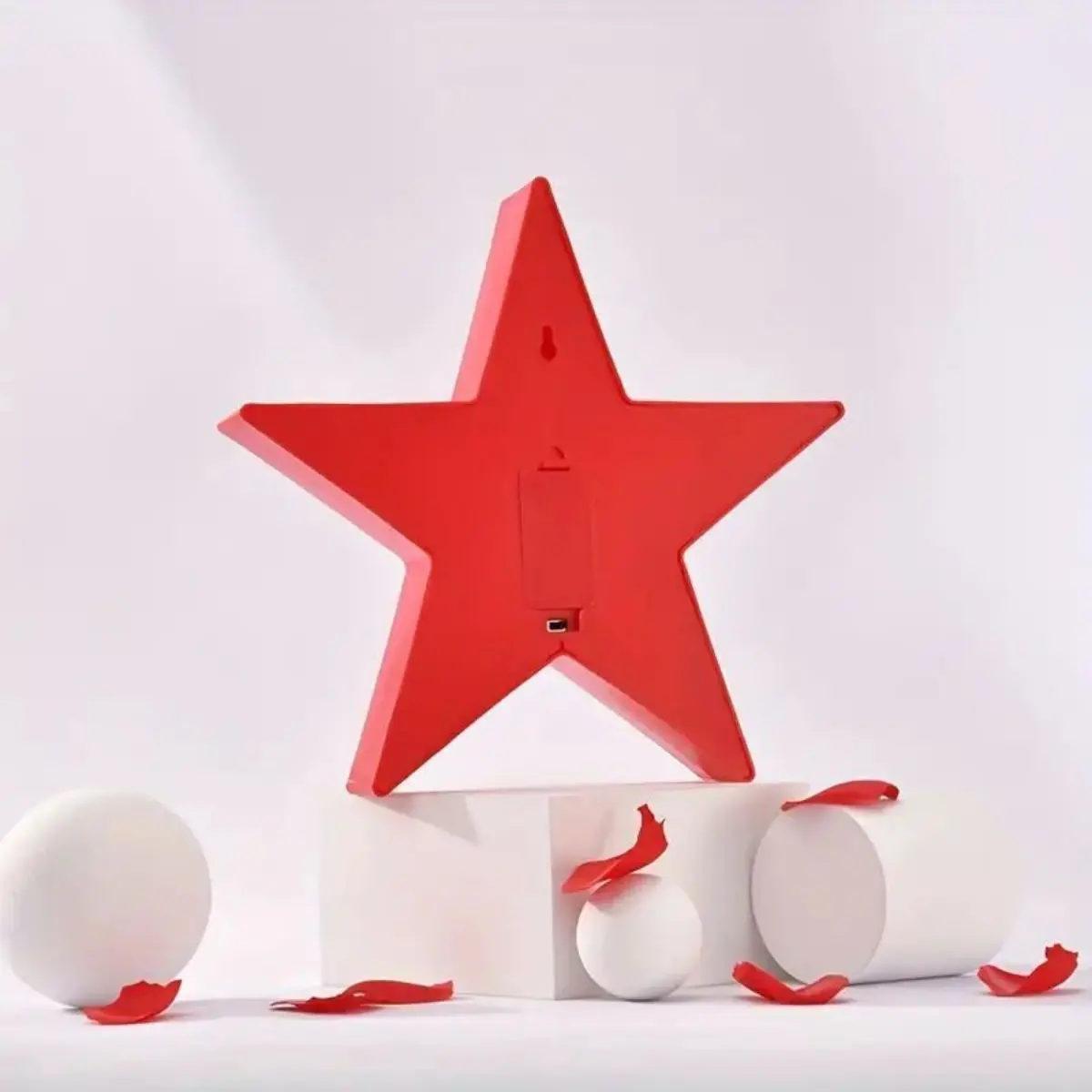 Luz de neón de pentagrama LED roja radiante, decoración de estrellas con pilas para dormitorios y eventos de niñas, acento de pared, 1 ud.