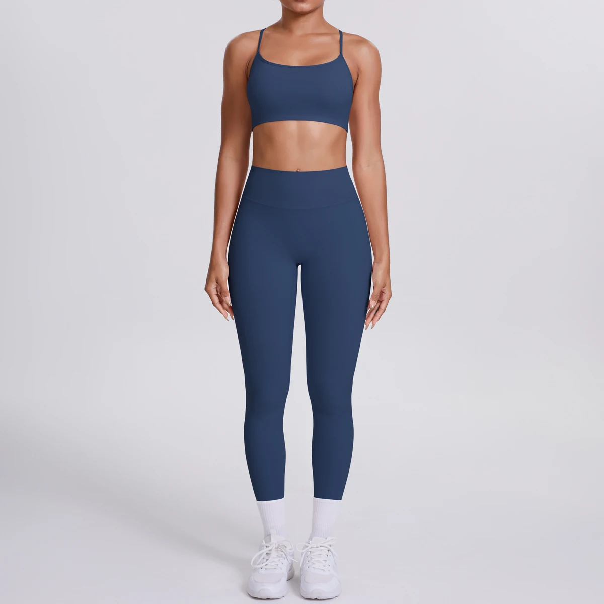 Traje de Yoga, conjunto deportivo para gimnasio, Sujetador deportivo sin costuras de alto impacto, pantalones ajustados de cintura alta y caderas para glúteos de melocotón, ropa deportiva para mujer