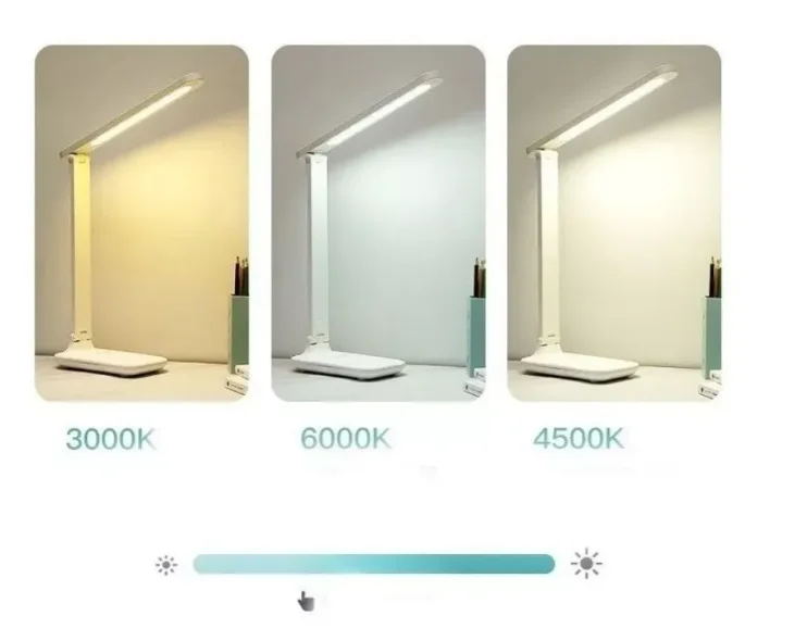 Lámpara de lectura legible táctil ajustable de 16 LED con 3 modos para cama lateral/mesa/estudio-Neverdie