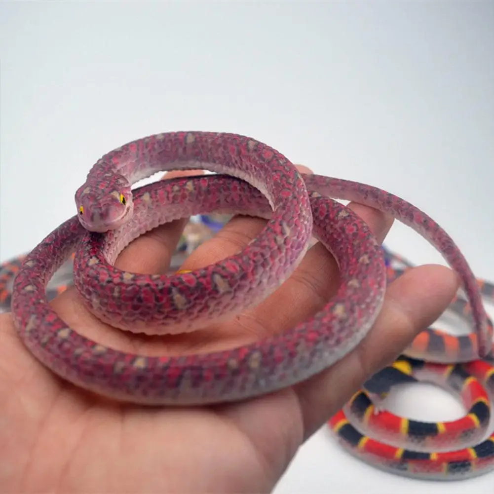 Serpiente de goma grande falsa de 70cm con línea, juguete de broma de simulación, broma realista para asustar, regalo, juguetes de broma para niños