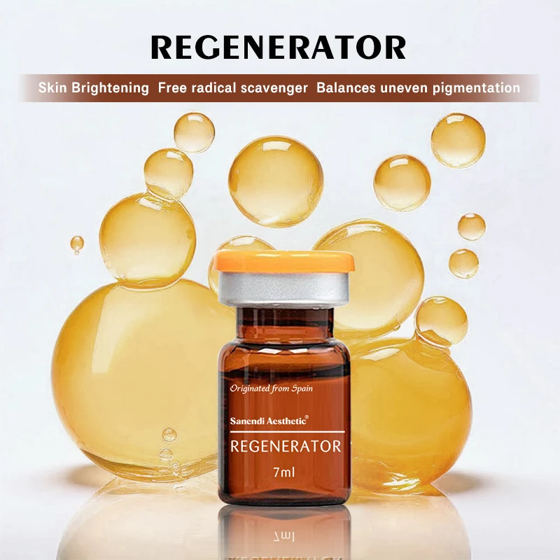 SANENDI - Suero Facial con Vitamina C, Ampolla Hidratante y Aclarante con GSH, Ácido Hialurónico, Glutatión, Antioxidante, para una Piel Suave y Radiante