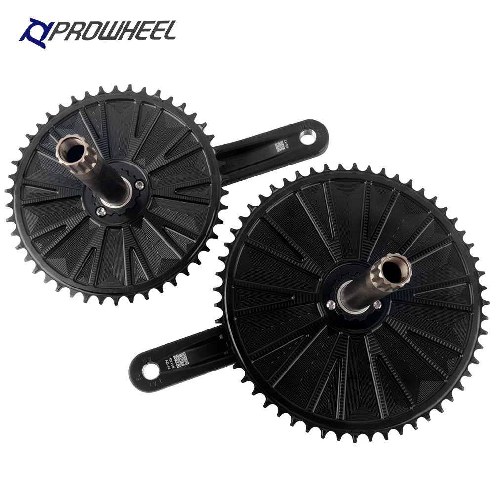 Platos y bielas para bicicleta de carretera Prowheel 165/170/172,5/175mm 3 pernos 4,2mm offset 40-58T plato 11/12V juego de bielas de montaje directo para bicicleta de grava
