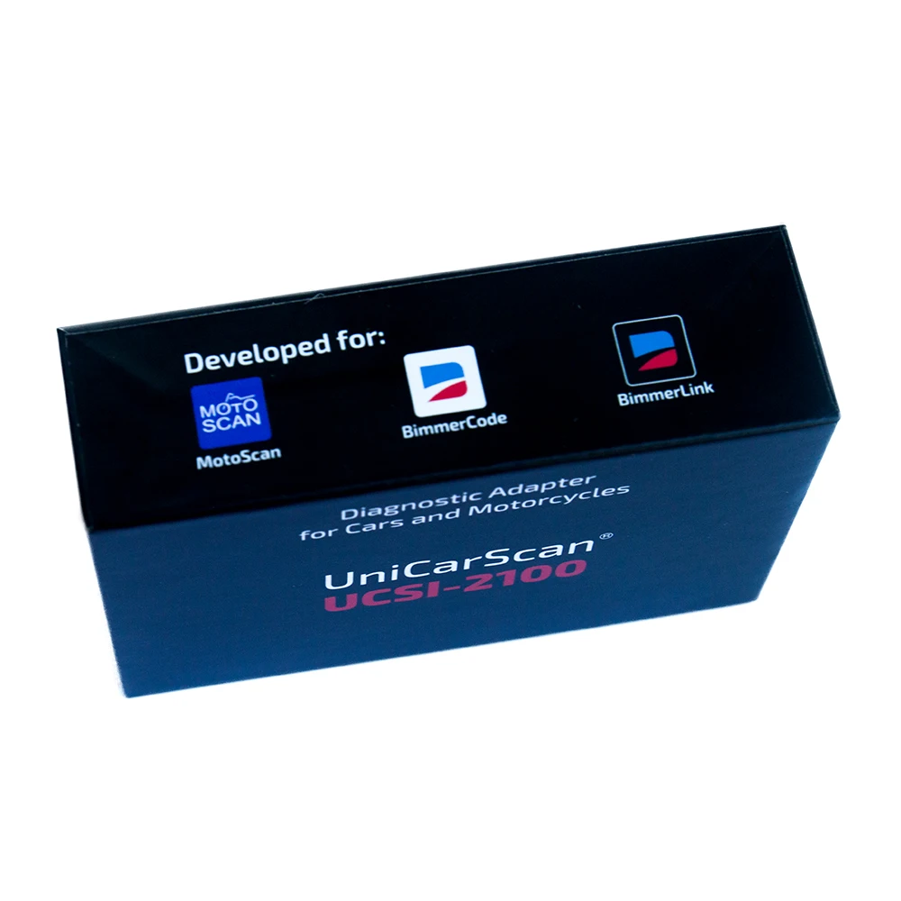 UniCarScan-adaptador Bluetooth UCSI-2100 para Motoscan, Bimmercode, TuneECU, BMW, motocicleta, vehículo