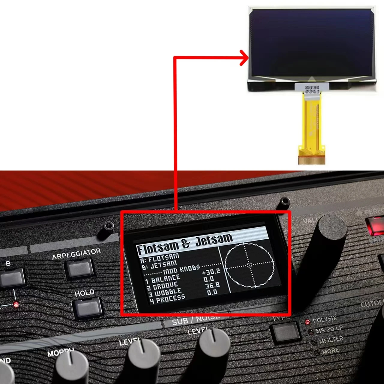 Reemplazo original de la pantalla LCD OLED de la serie Krog wavestate /modwave/opsix