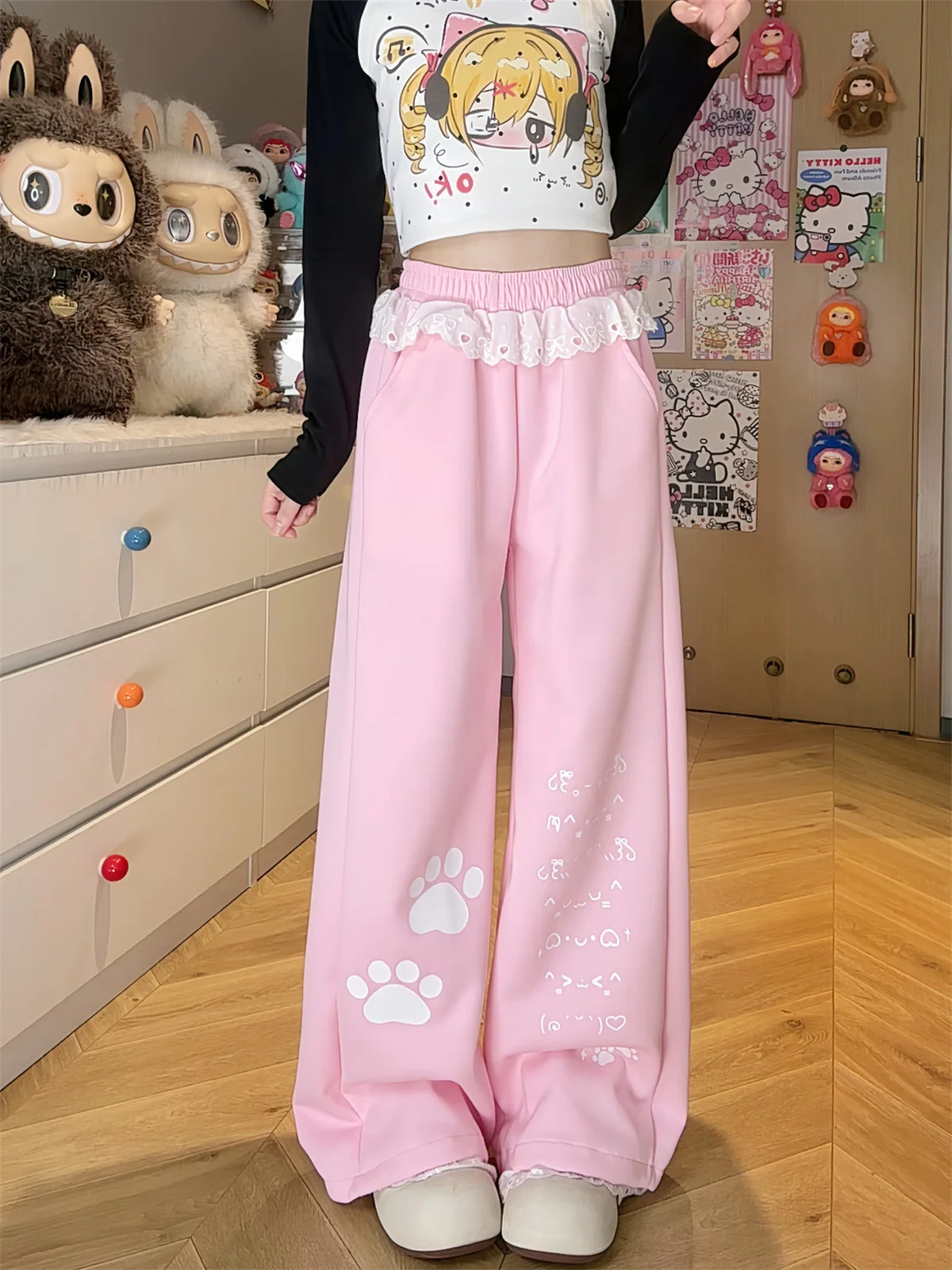 Pantalones Cargo negros a cuadros para mujer, pantalones Punk informales, lápiz gótico, pantalones geniales Harajuku, pantalones holgados de moda Hip Hop para chica para mujer