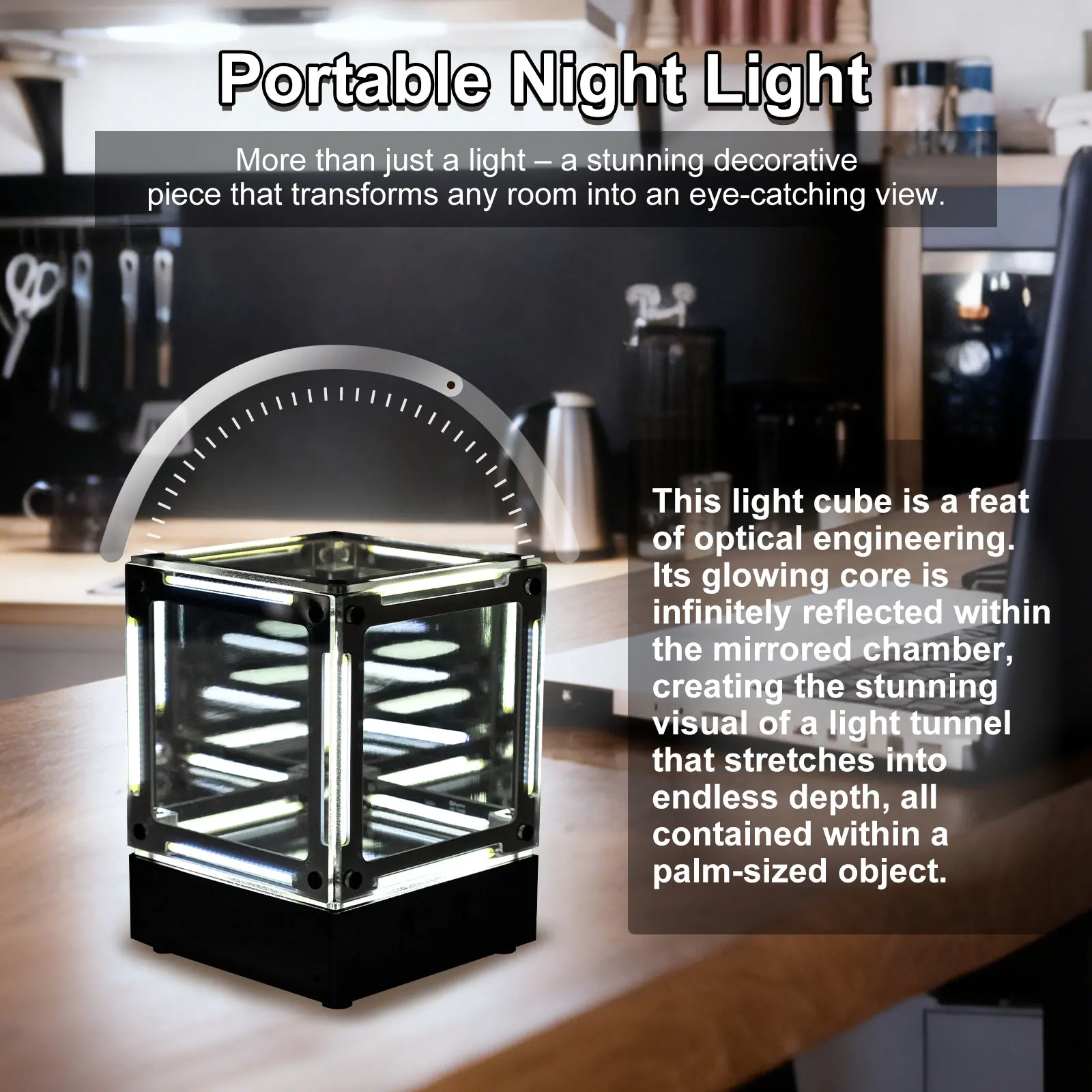 Kit de práctica de soldadura con luz nocturna DIY, lámpara de escritorio LED ajustable, Kit electrónico de cubo mágico, regalo único y proyectos de aprendizaje STEM