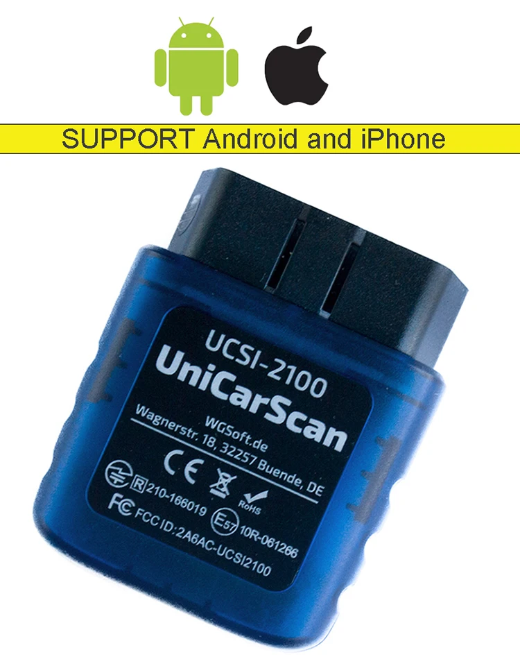 UniCarScan-adaptador Bluetooth UCSI-2100 para Motoscan, Bimmercode, TuneECU, BMW, motocicleta, vehículo