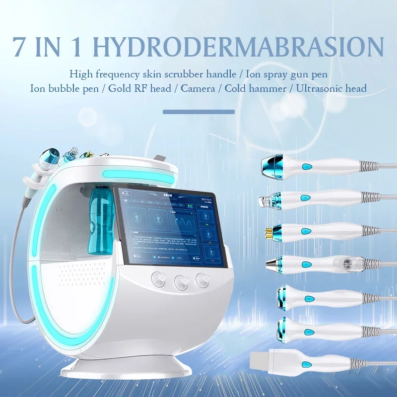 Máquina multifuncional 7 en 1 para el cuidado de la piel, limpieza facial, rejuvenecimiento de la piel, eliminación de puntos negros, equipo de belleza para lifting facial