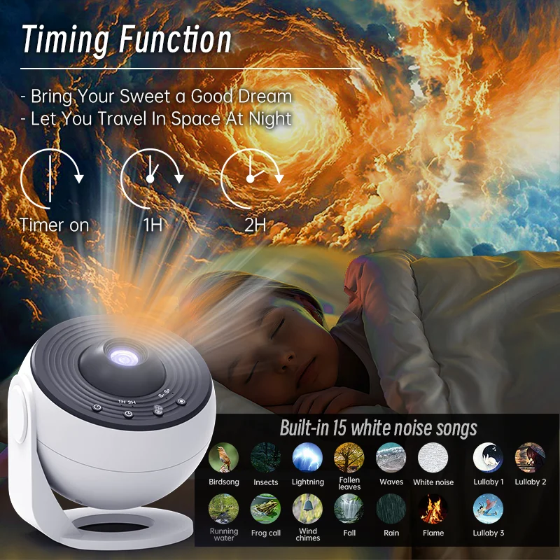 Proyector de estrellas, luz nocturna de galaxia, disco HD Lmage, proyector planetario mejorado con Control remoto, función Bluetooth para habitación