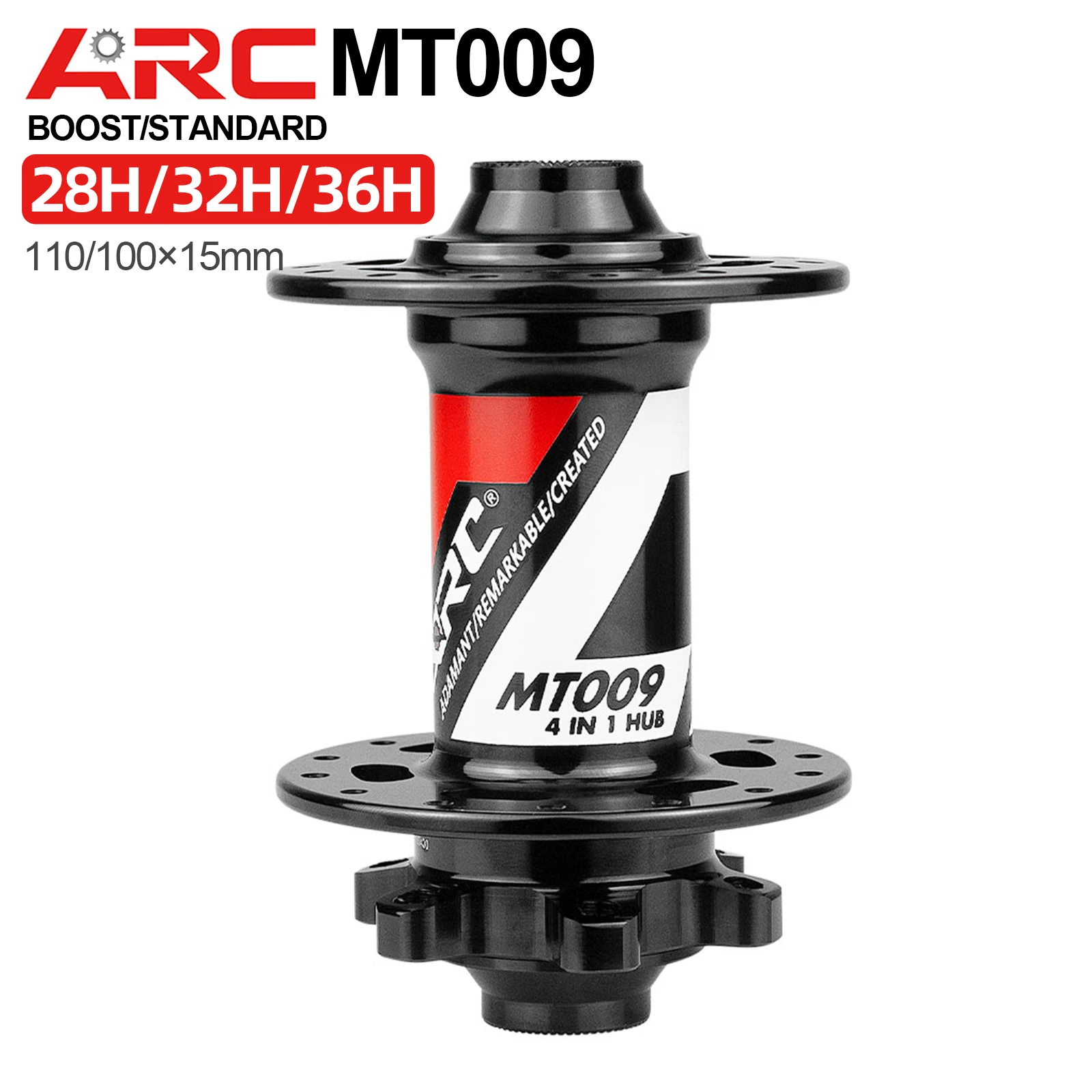 Bujes delanteros para bicicleta de montaña MT009 BOOST 4 en 1, 28H, 32H, 36 H, 15x110, 9, 15x100mm, freno de disco, 28, 32, 36 agujeros