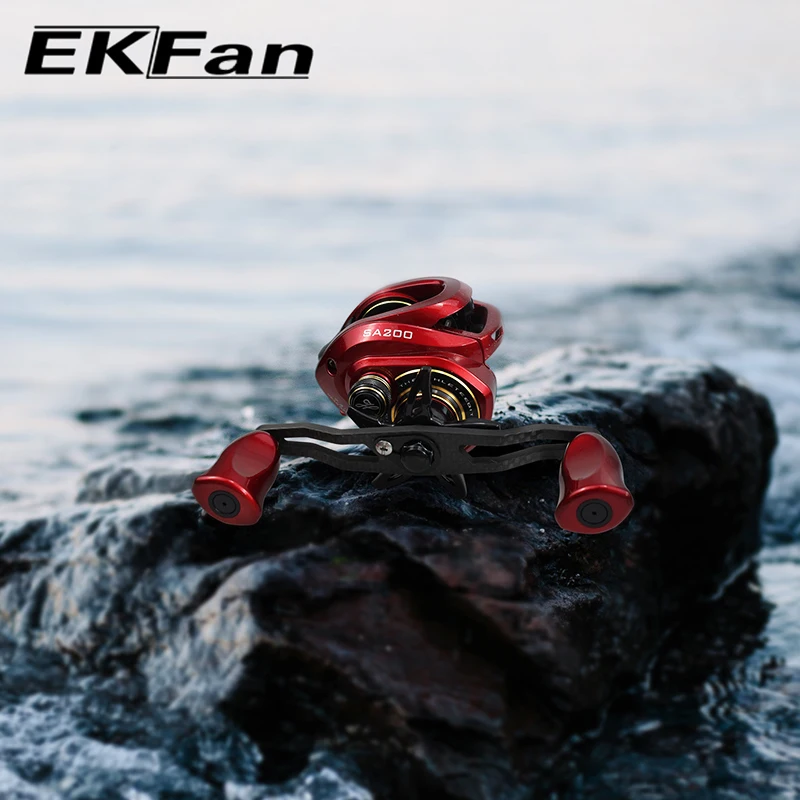 EKfan-mango de carrete de pesca de fibra de carbono, perilla de Gel de sílice, traje para DAI & SHI, carrete de Baitcasting, accesorio de pesca, 120MM