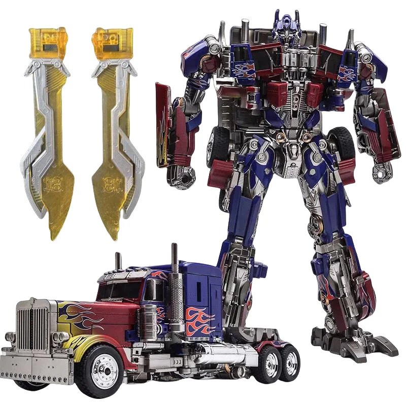 Juguetes de Robots Transformables de 30CM, Figura de Robot Optimus Commander de Aleación, Modelo de Regalo