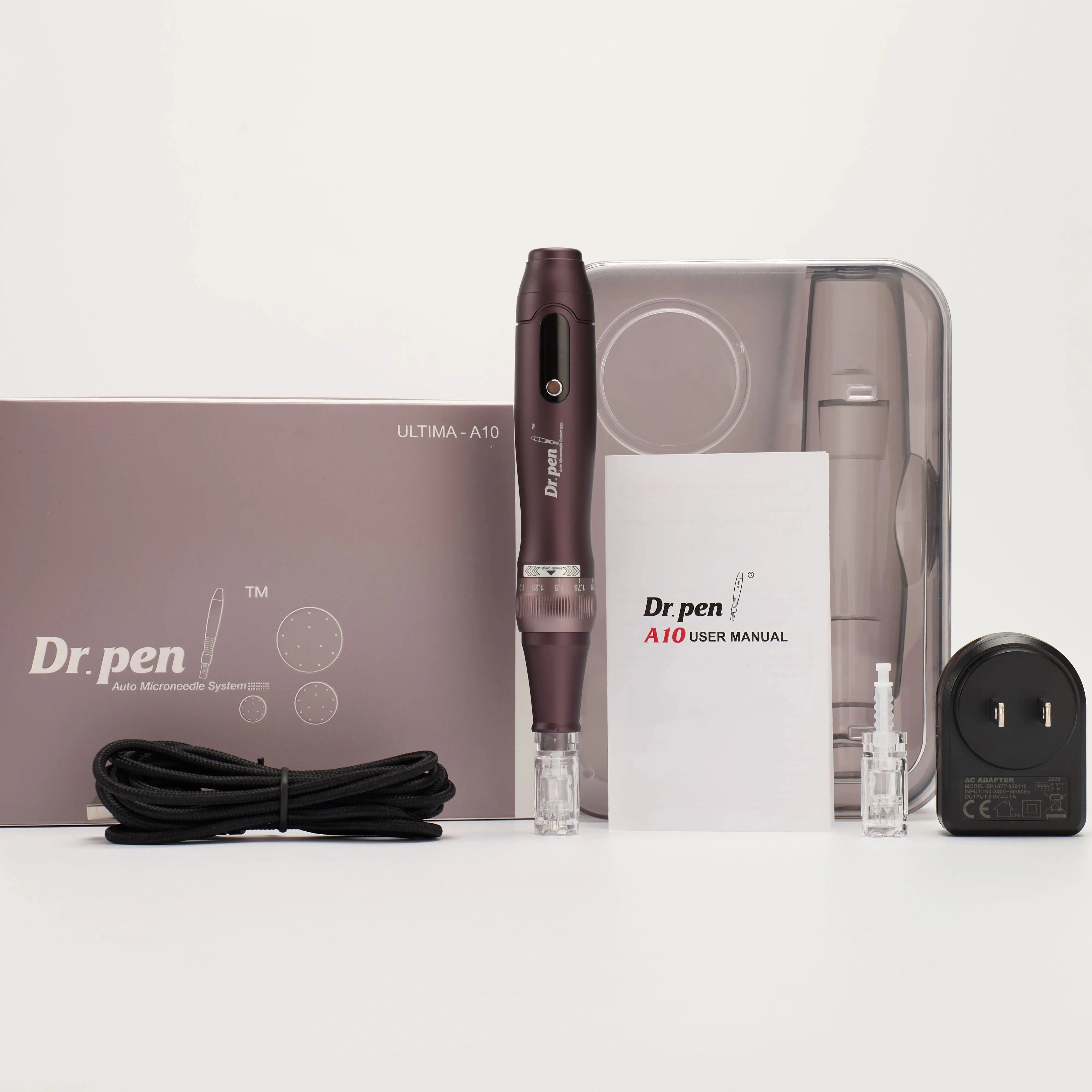 Dr pen Ultima A10 con 12 cartuchos - Kit inalámbrico de cuidado de la piel con microagujas - Tratamientos profesionales de belleza con máquina de belleza.