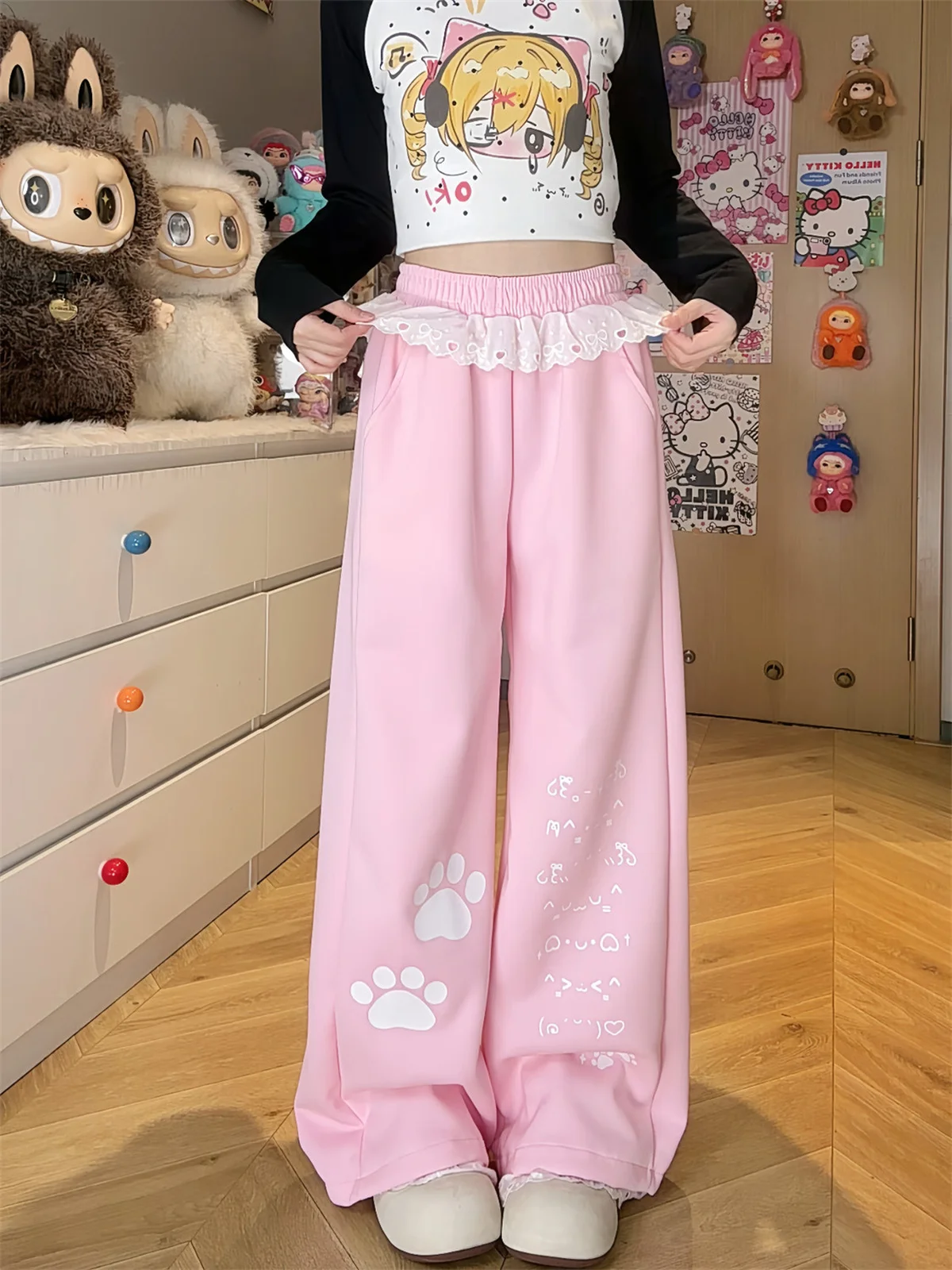 Pantalones Cargo negros a cuadros para mujer, pantalones Punk informales, lápiz gótico, pantalones geniales Harajuku, pantalones holgados de moda Hip Hop para chica para mujer