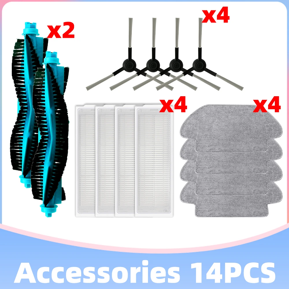 Piezas de Robot aspirador Viomi V2 Max / V3 / X2 VXVC07-JG, cepillo lateral de rodillo principal, filtro Hepa, paño de mopa, accesorios de repuesto