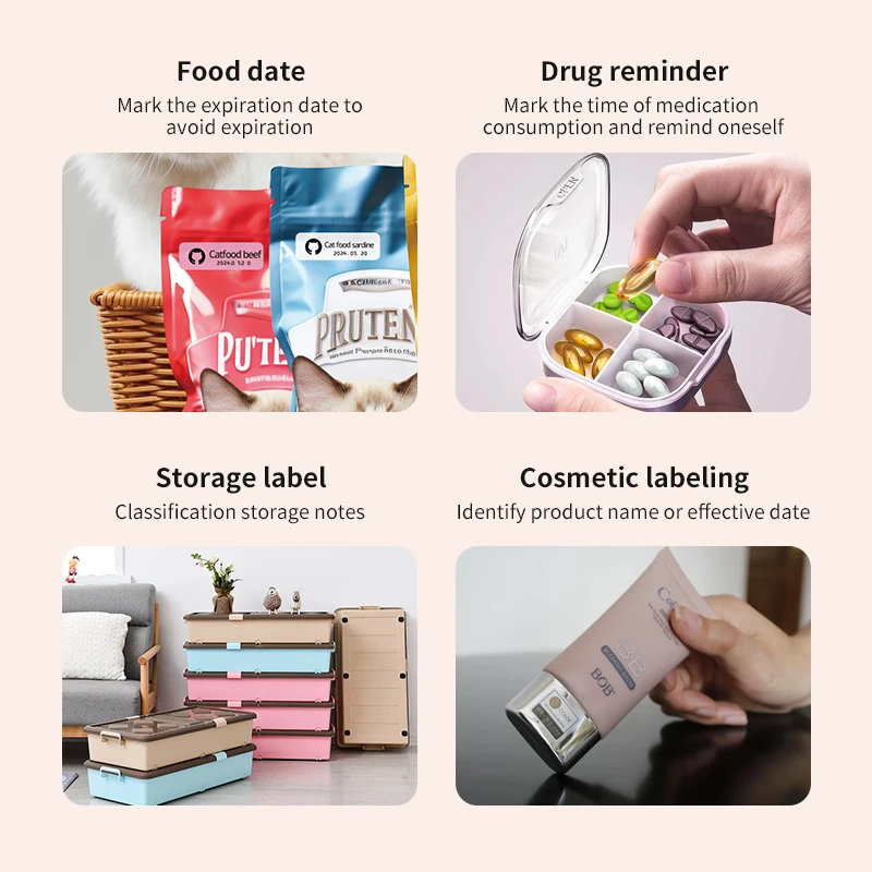 Mini impresora de etiquetas HZTZ, impresora de etiquetas autoadhesiva de bolsillo inteligente, fabricante de etiquetas de precio Bluetooth para el hogar