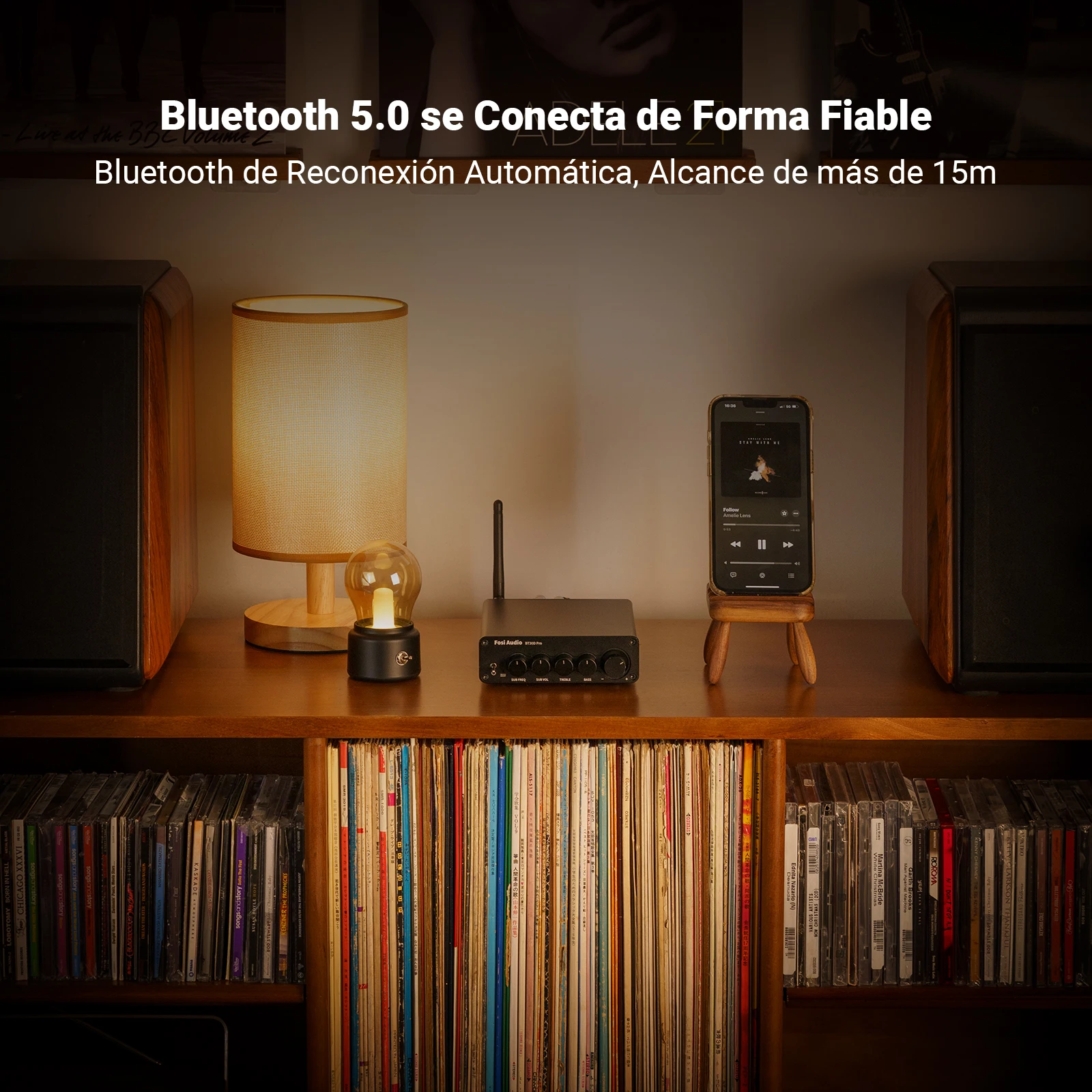 Fosi Audio Bluetooth amplificador de potencia de sonido 2,1 canales Amp Audio Reciver para altavoz Subwoofer 165Wx2 + 350W BT30D PRO
