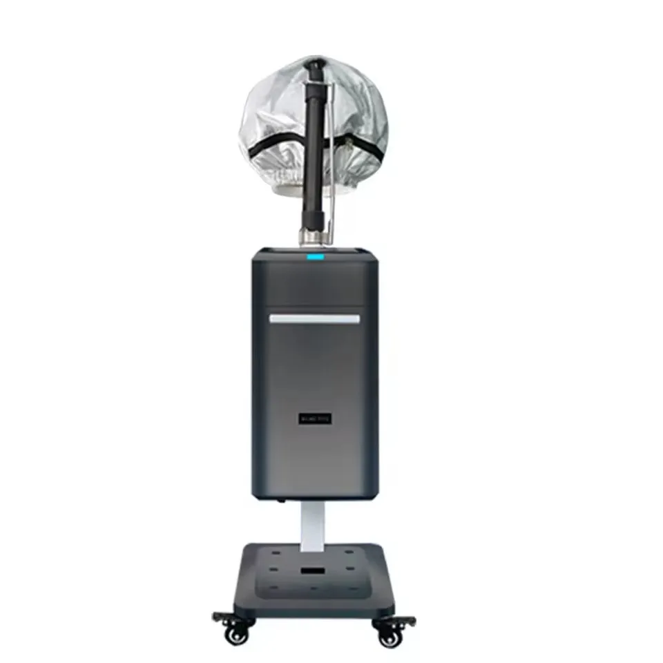 Máquina de permanente de vapor profesional con tapa, cuidado del cabello, reparación de ozono, vaporizador en aerosol Nano Micro niebla para peluquería, barbería