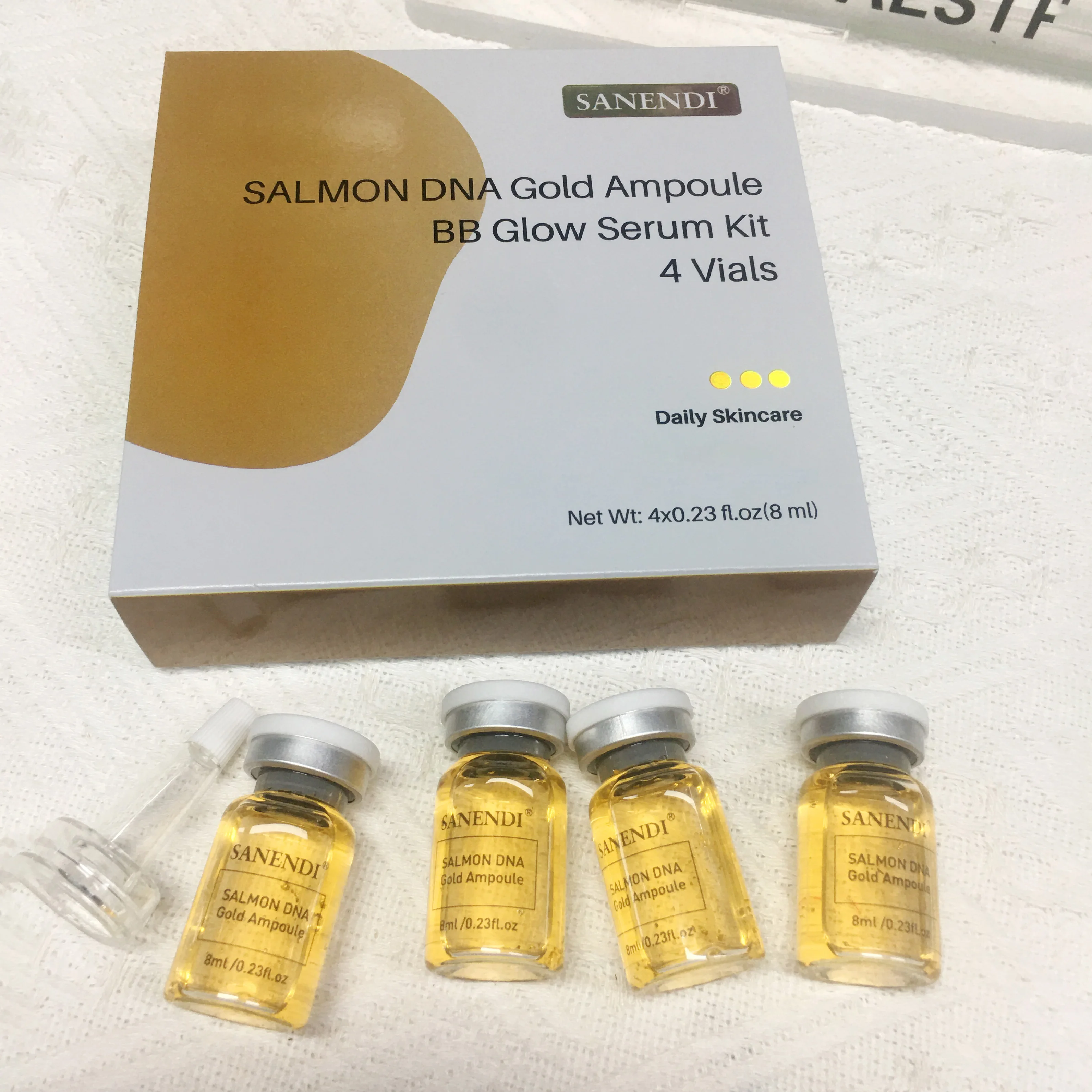 Suero de Ácido Hialurónico con ADN de Salmón AQUA Sanendi, Péptidos, Vitamina C, Ampolla VE, Esencia Hidratante y Suavizante, Belleza, Cuidado de la Piel Coreano