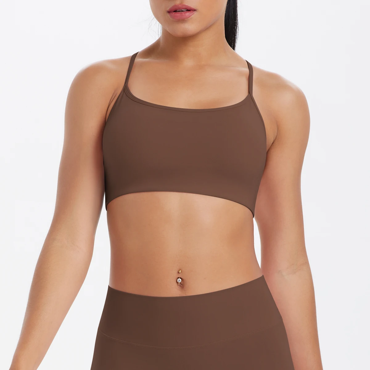 Sujetador deportivo cruzado Sexy para mujer, Top de Yoga para gimnasio, entrenamiento para mujer, sujetador de Yoga para correr, ropa interior deportiva elástica para mujer, camiseta sin mangas para entrenamiento físico