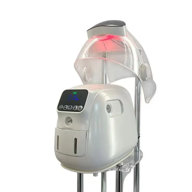 Máquina de Terapia de Oxígeno O2toderm, Equipo Facial de Oxígeno de Alto Flujo con Domo LED, Superventas