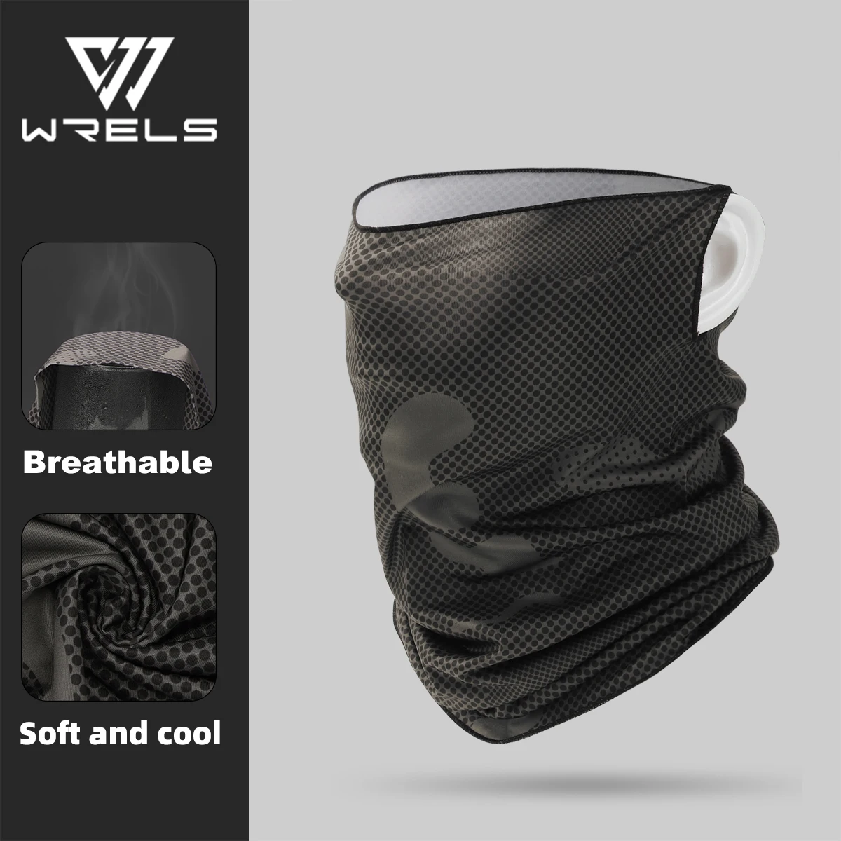 WRELS 1/2/3 PCS Mascarilla Ligera para Cuello y Rostro UPF50+ de Secado Rápido, Protección Solar, Viento y Polvo, para Pesca y Ciclismo, Mascarilla Refrigerante