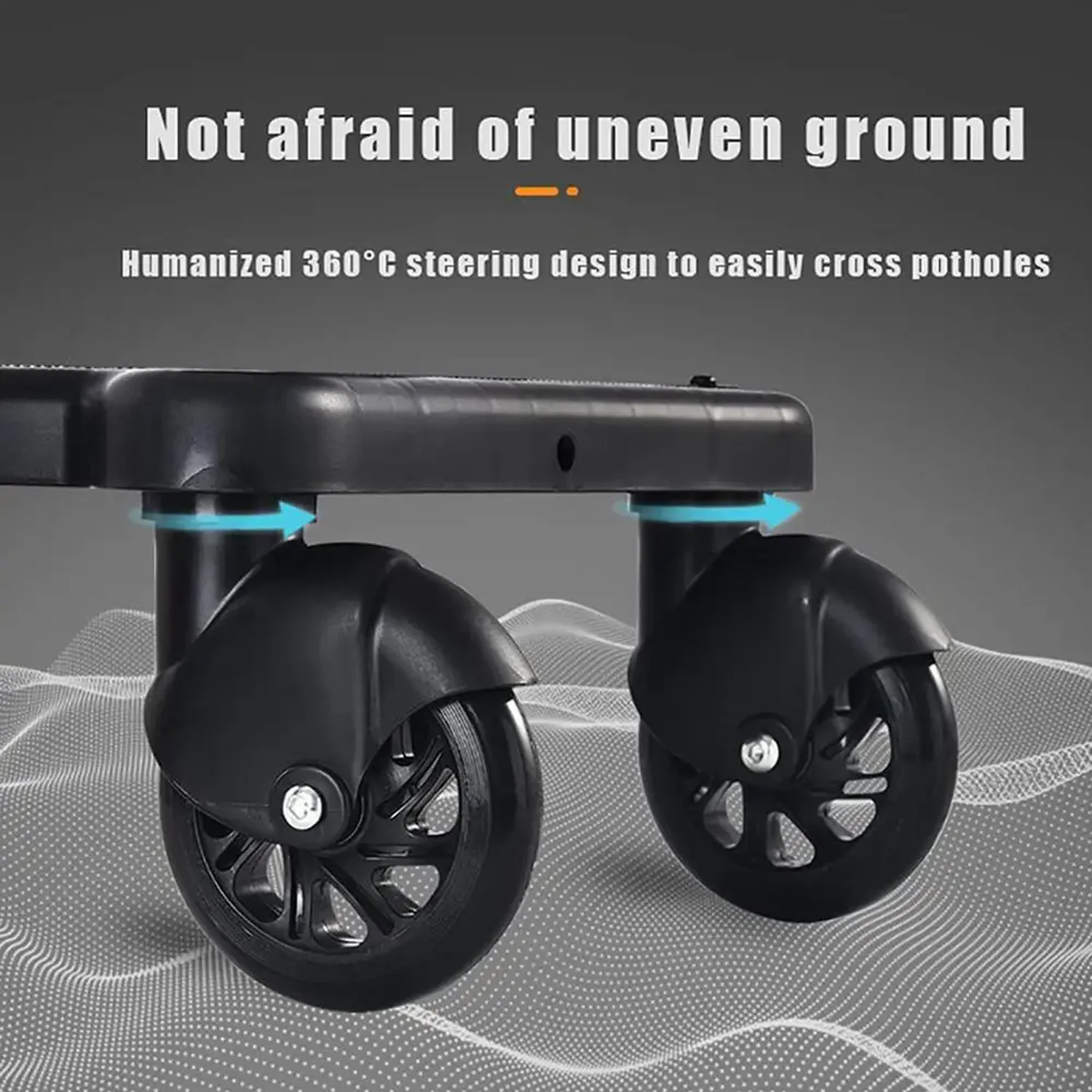 Plataforma para cochecito con asiento, capacidad máxima de carga de 25 kg / 55 libras, pedal universal para cochecito con asiento y respaldo desmontables para viajar con 2 niños