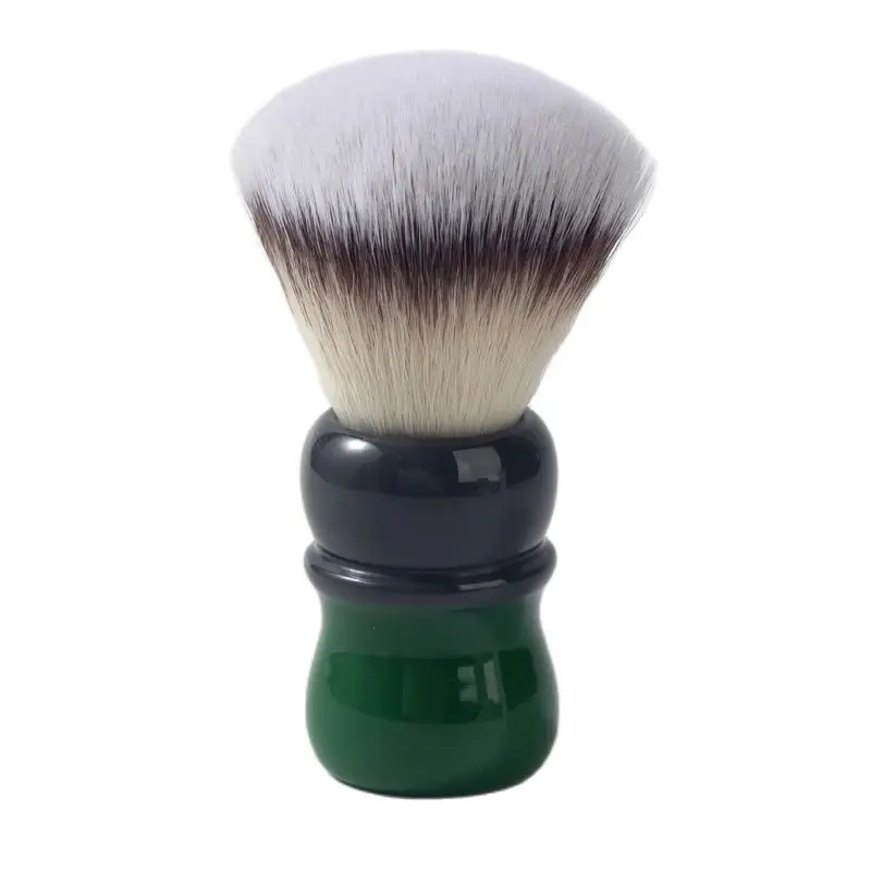 YAQI Mocha(Matcha) Brocha de Afeitar Húmeda para Hombre con Nudo de Pelo Sintético de Alta Resolución