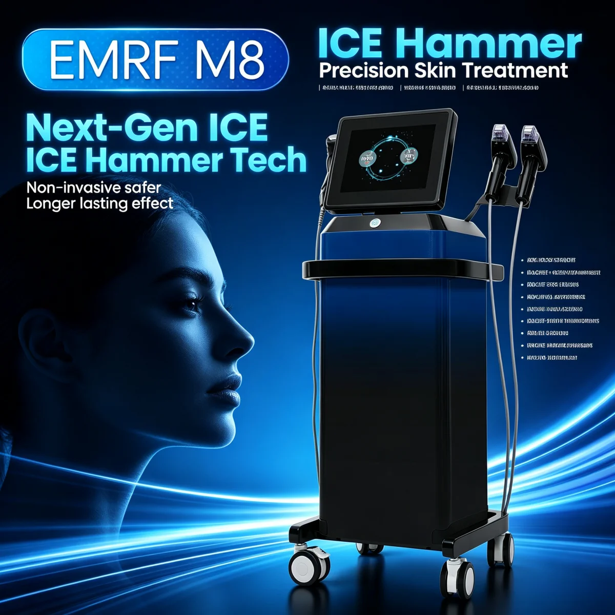 Máquina profesional de microagujas RF Morpheus 8, herramienta de belleza para el cuidado de la piel facial antienvejecimiento con cartucho de 12, 24 y 40 nanoagujas.