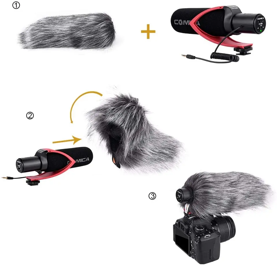 Micrófono para Cámara COMICA CVM-V30 PRO, Micrófono de Condensador Supercardioide para Cámaras DSLR Canon, Nikon, Sony, Panasonic